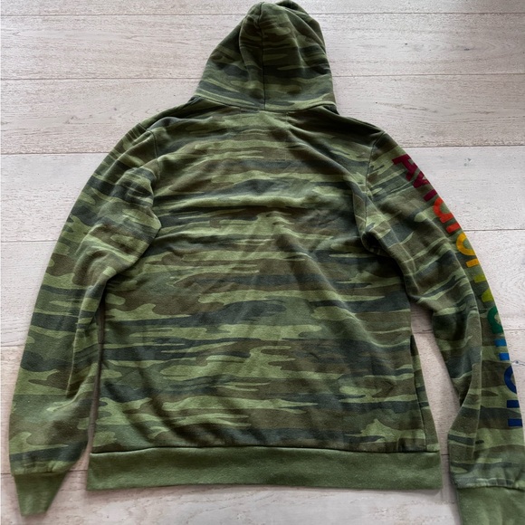 Aviator Nation Green Camo Zip Up Hoodie Logo XXL - Picture 6 of 10